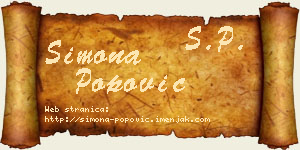 Simona Popović vizit kartica